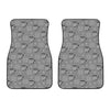 Knitted Raccoon Pattern Print Front Car Floor Mats