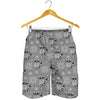 Knitted Raccoon Pattern Print Men's Shorts