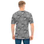 Knitted Raccoon Pattern Print Men's T-Shirt