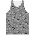 Knitted Raccoon Pattern Print Men's Tank Top