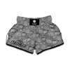 Knitted Raccoon Pattern Print Muay Thai Boxing Shorts