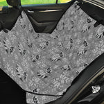 Knitted Raccoon Pattern Print Pet Car Back Seat Cover