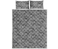 Knitted Raccoon Pattern Print Quilt Bed Set