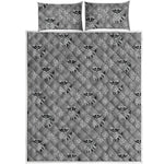 Knitted Raccoon Pattern Print Quilt Bed Set