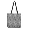 Knitted Raccoon Pattern Print Tote Bag