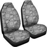 Knitted Raccoon Pattern Print Universal Fit Car Seat Covers