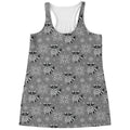 Knitted Raccoon Pattern Print Women's Racerback Tank Top