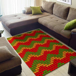 Knitted Reggae Pattern Print Area Rug GearFrost