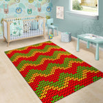 Knitted Reggae Pattern Print Area Rug GearFrost