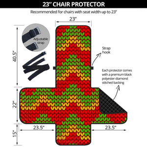 Knitted Reggae Pattern Print Armchair Protector