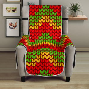 Knitted Reggae Pattern Print Armchair Protector