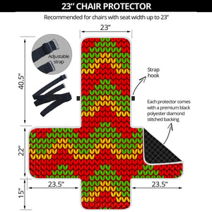 Knitted Reggae Pattern Print Armchair Protector