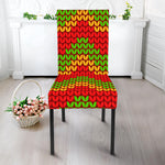 Knitted Reggae Pattern Print Dining Chair Slipcover