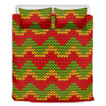 Knitted Reggae Pattern Print Duvet Cover Bedding Set