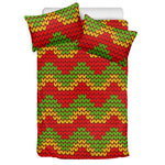 Knitted Reggae Pattern Print Duvet Cover Bedding Set