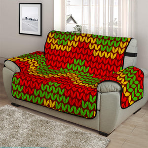 Knitted Reggae Pattern Print Half Sofa Protector