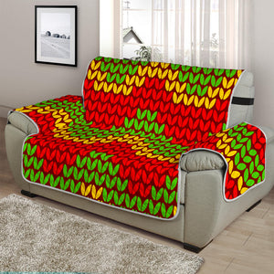 Knitted Reggae Pattern Print Half Sofa Protector