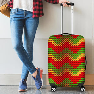 Knitted Reggae Pattern Print Luggage Cover GearFrost