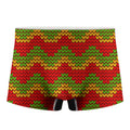 Knitted Reggae Pattern Print Men's Boxer Briefs