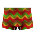 Knitted Reggae Pattern Print Men's Boxer Briefs
