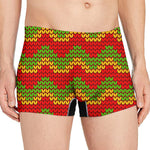 Knitted Reggae Pattern Print Men's Boxer Briefs