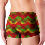 Knitted Reggae Pattern Print Men's Boxer Briefs