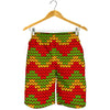 Knitted Reggae Pattern Print Men's Shorts