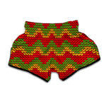 Knitted Reggae Pattern Print Muay Thai Boxing Shorts