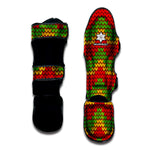 Knitted Reggae Pattern Print Muay Thai Shin Guard