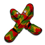 Knitted Reggae Pattern Print Muay Thai Shin Guard