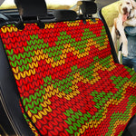 Knitted Reggae Pattern Print Pet Car Back Seat Cover