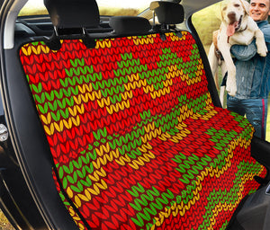 Knitted Reggae Pattern Print Pet Car Back Seat Cover