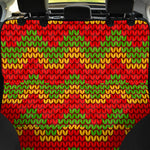 Knitted Reggae Pattern Print Pet Car Back Seat Cover