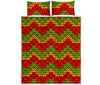 Knitted Reggae Pattern Print Quilt Bed Set