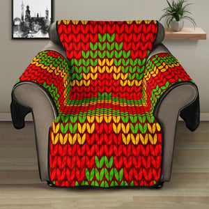 Knitted Reggae Pattern Print Recliner Protector