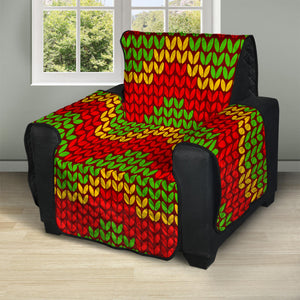 Knitted Reggae Pattern Print Recliner Protector