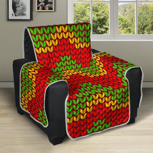 Knitted Reggae Pattern Print Recliner Protector