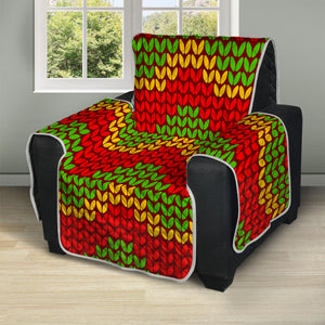 Knitted Reggae Pattern Print Recliner Protector