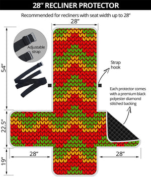 Knitted Reggae Pattern Print Recliner Protector