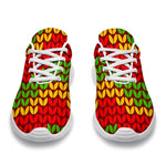 Knitted Reggae Pattern Print Sport Shoes GearFrost