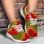 Knitted Reggae Pattern Print Sport Shoes GearFrost