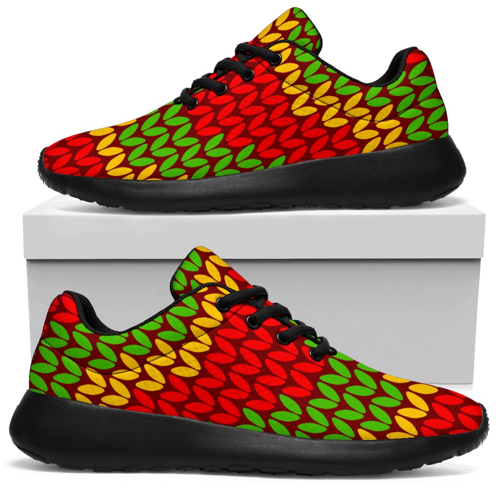 Knitted Reggae Pattern Print Sport Shoes GearFrost