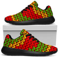 Knitted Reggae Pattern Print Walking Shoes