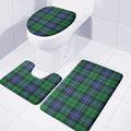 Knitted Scottish Plaid Print 3 Piece Bath Mat Set