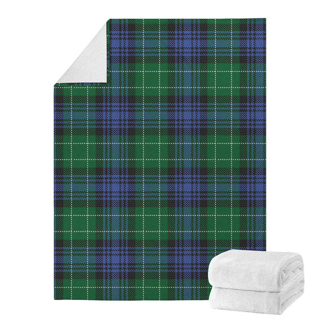 Knitted Scottish Plaid Print Blanket
