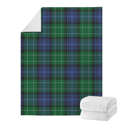 Knitted Scottish Plaid Print Blanket