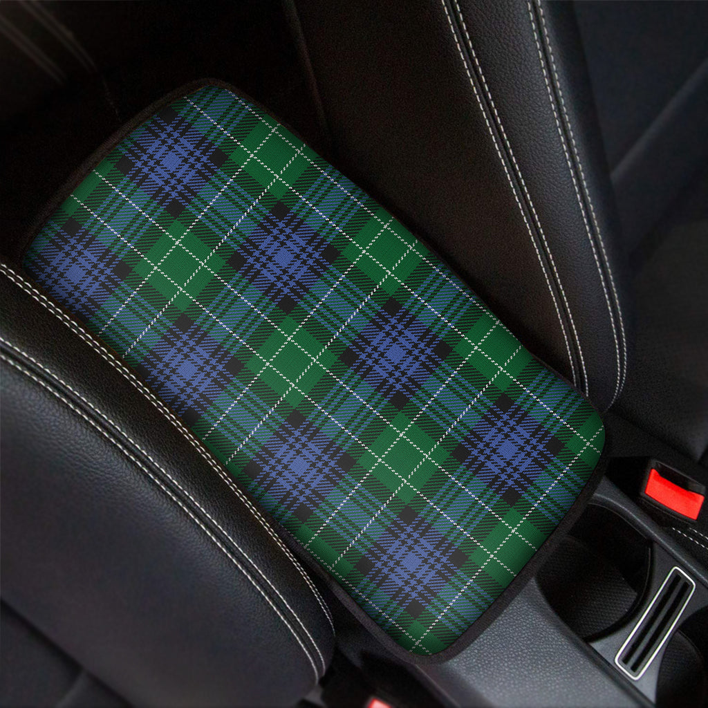Knitted Scottish Plaid Print Car Center Console Cover