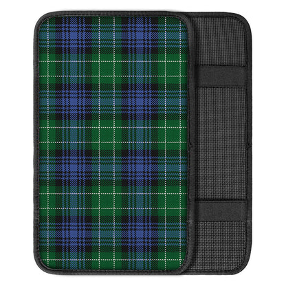 Knitted Scottish Plaid Print Car Center Console Cover