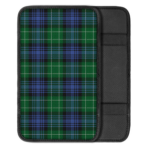 Knitted Scottish Plaid Print Car Center Console Cover