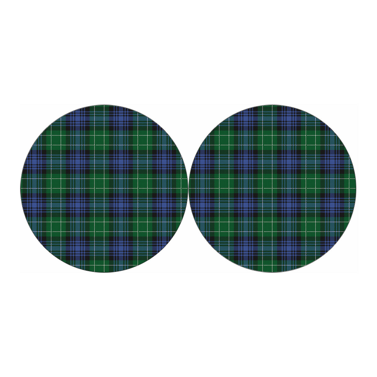 Knitted Scottish Plaid Print Car Coasters